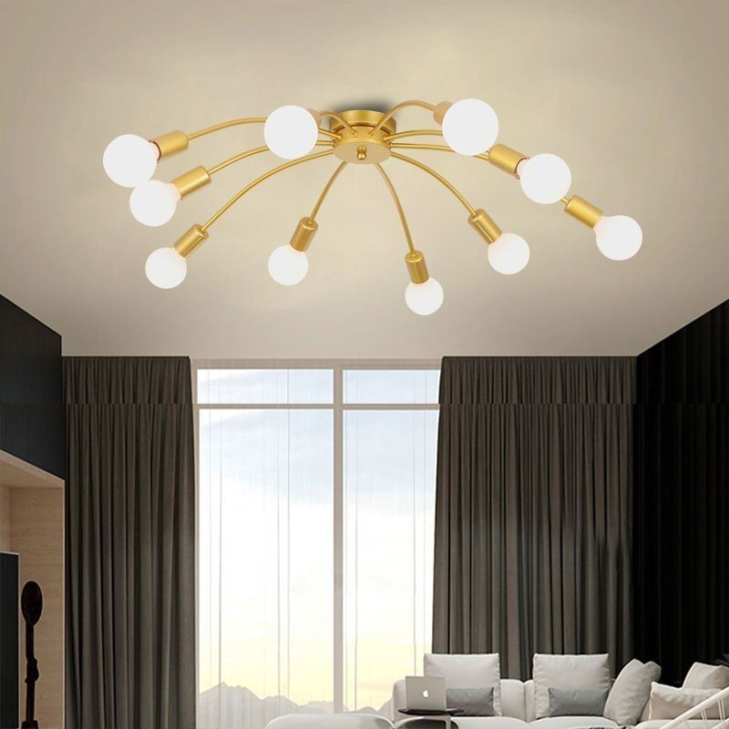 Stropná lampa Spider Antique Classic Zapustená jedálenská lampa 8 10 ramien