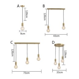 Kreatívne minimalistické svietidlo Nordic Mosadz 3 závesné svietidlo Light Island