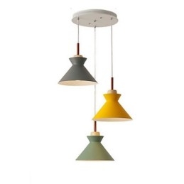 Nordic Macaron Island 3 Light Závesné osvetlenie Jednoduché Iron Arti Three Lights