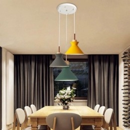 Nordic Macaron Island 3 Light Závesné osvetlenie Jednoduché Iron Arti Three Lights