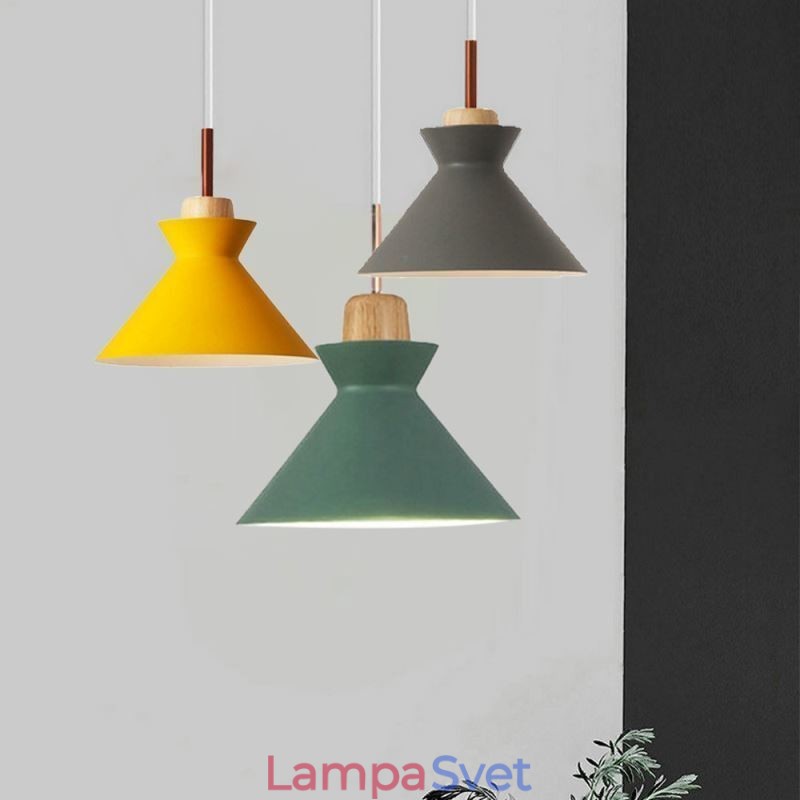 Nordic Macaron Island 3 Light Závesné osvetlenie Jednoduché Iron Arti Three Lights