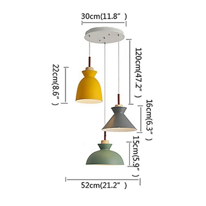 Závesné svietidlo Macaron Nordic Simple Iron Arti Tri svietidlá