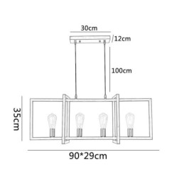 4 Závesné svietidlo Lightingway v industriálnom štýle