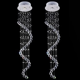 Krištáľové závesné svietidlo Luster Osvetlenie 1 Svetlá Strieborné Canpoy Clear K9 Crystal Helix Stropné svietidlá H120CM