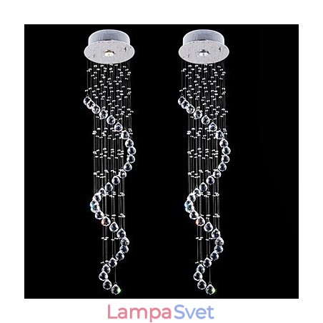 Krištáľové závesné svietidlo Luster Osvetlenie 1 Svetlá Strieborné Canpoy Clear K9 Crystal Helix Stropné svietidlá H120CM Krištáľové závesné svietidlo Luster Osvetlenie 1 Svetlá Strieborné Canpoy Clear K9 Crystal Helix Stropné svietidlá H120CM