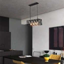 Rustikálne obdĺžnikové závesné svietidlo 4 Light Farmhouse závesné svetlo