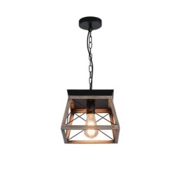 Vintage lichobežníkový prívesok ľahký kov čierne závesné svetlo