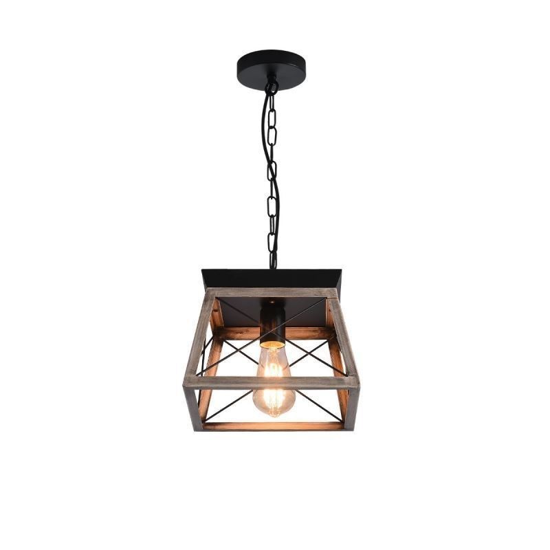 Vintage lichobežníkový prívesok ľahký kov čierne závesné svetlo