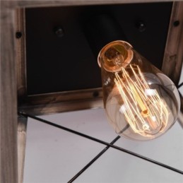 Vintage lichobežníkový prívesok ľahký kov čierne závesné svetlo