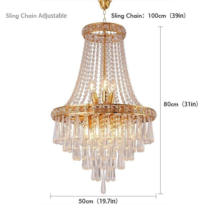 Moderný krištáľový luster Súčasné elegantné stropné svietidlo Duplex schodisko