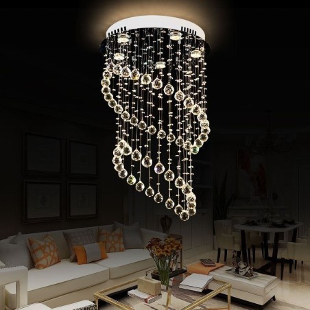 Moderný krištáľový luster okrúhle stropné svietidlo Raindrop Moderný krištáľový luster okrúhle stropné svietidlo Raindrop