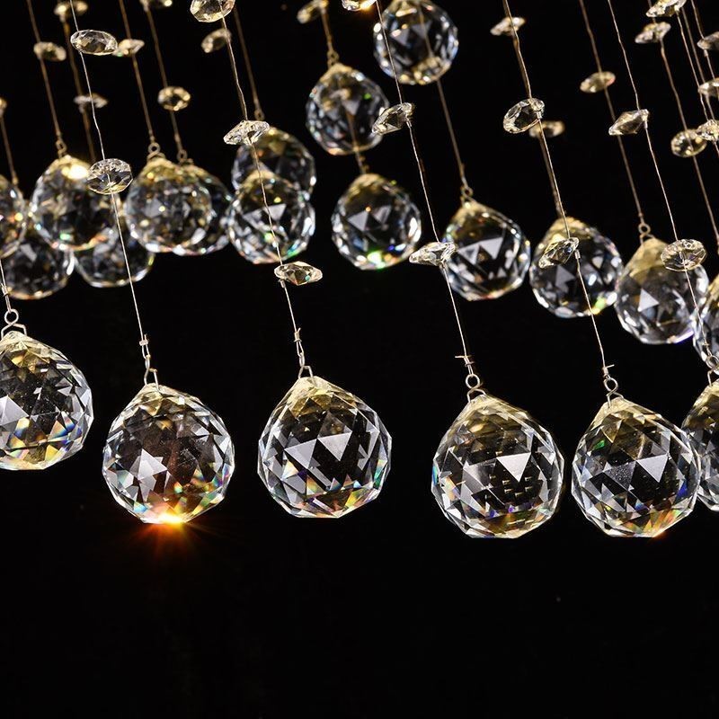 Moderný krištáľový luster okrúhle stropné svietidlo Raindrop
