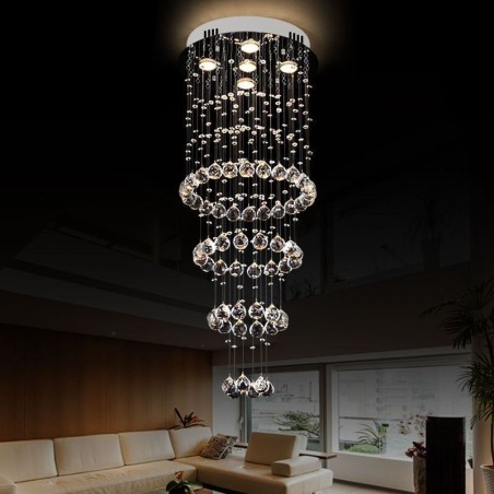 Krištáľový luster Moderné elegantné stropné svietidlo Duplex schodisko Krištáľový luster Moderné elegantné stropné svietidlo Duplex schodisko