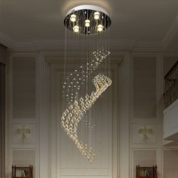 Elegantný krištáľový luster Stropné svietidlá Raindrop Foyer