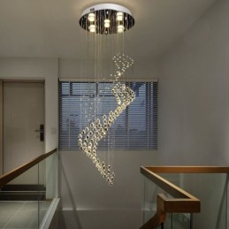 Elegantný krištáľový luster Stropné svietidlá Raindrop Foyer