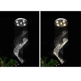 Elegantný krištáľový luster Stropné svietidlá Raindrop Foyer