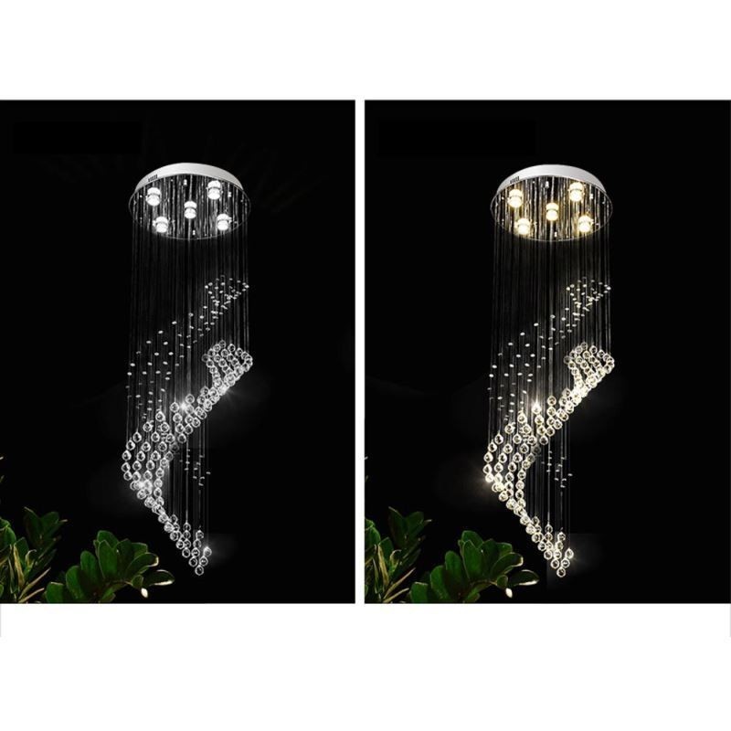 Elegantný krištáľový luster Stropné svietidlá Raindrop Foyer