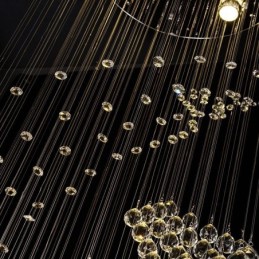 Elegantný krištáľový luster Stropné svietidlá Raindrop Foyer