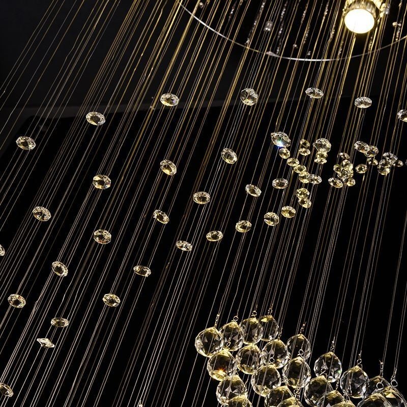 Elegantný krištáľový luster Stropné svietidlá Raindrop Foyer