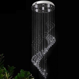 Elegantný krištáľový luster Stropné svietidlá Raindrop Foyer