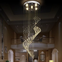 Elegantný krištáľový luster Stropné svietidlá Raindrop Foyer