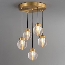 Závesná lampa American Cluster Light Luxusné sklenené guľové stropné svietidlo