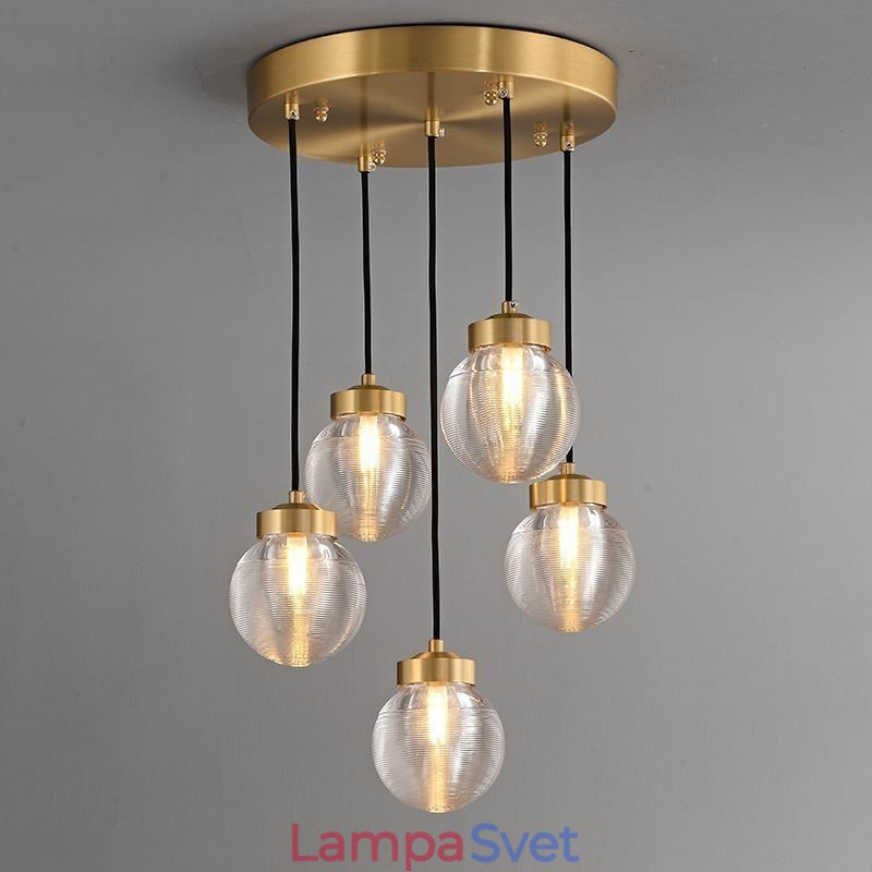 Závesná lampa American Cluster Light Luxusné sklenené guľové stropné svietidlo