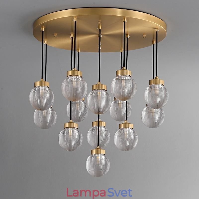 Závesná lampa American Cluster Light Luxusné sklenené guľové stropné svietidlo