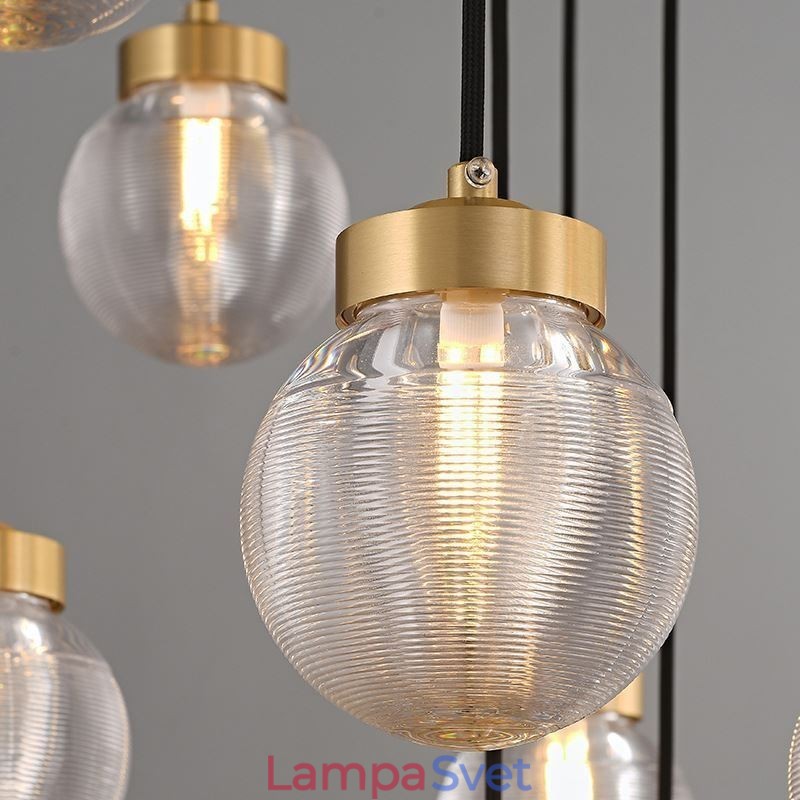 Závesná lampa American Cluster Light Luxusné sklenené guľové stropné svietidlo