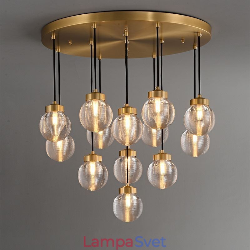 Závesná lampa American Cluster Light Luxusné sklenené guľové stropné svietidlo