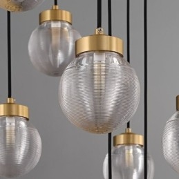 Závesná lampa American Cluster Light Luxusné sklenené guľové stropné svietidlo