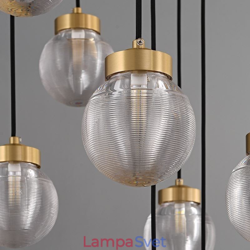 Závesná lampa American Cluster Light Luxusné sklenené guľové stropné svietidlo