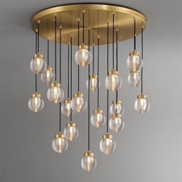 Závesná lampa American Cluster Light Luxusné sklenené guľové stropné svietidlo