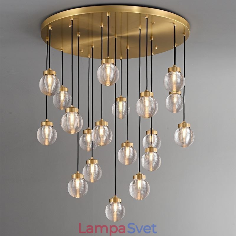 Závesná lampa American Cluster Light Luxusné sklenené guľové stropné svietidlo