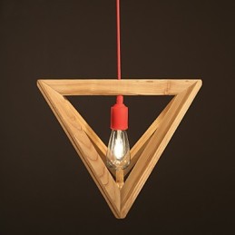 Nordic Wood Luster Cafe Oblečenie Creative Retro Dekoratívny dubový luster