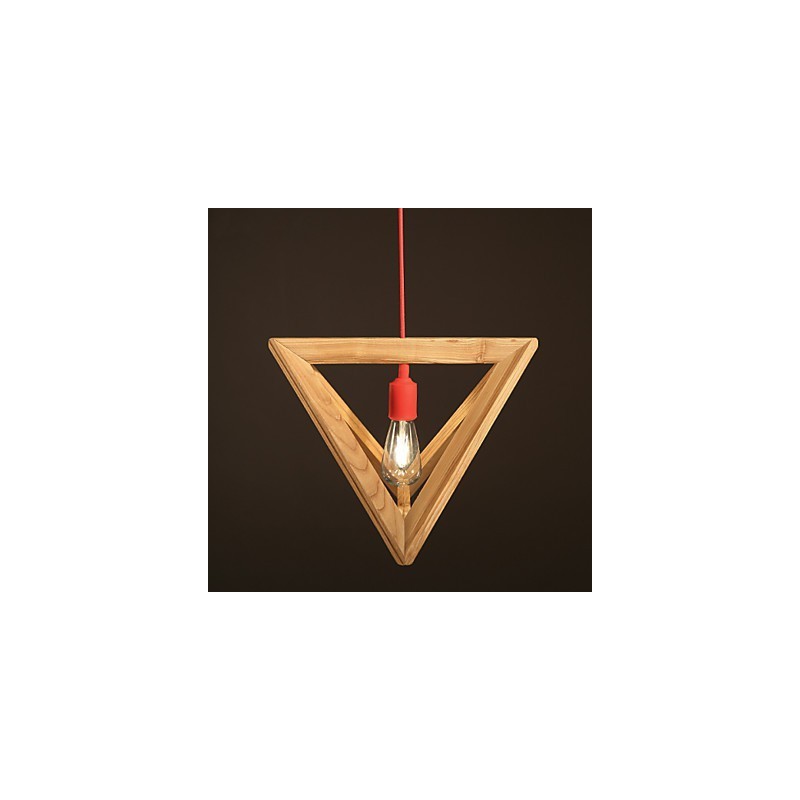 Nordic Wood Luster Cafe Oblečenie Creative Retro Dekoratívny dubový luster