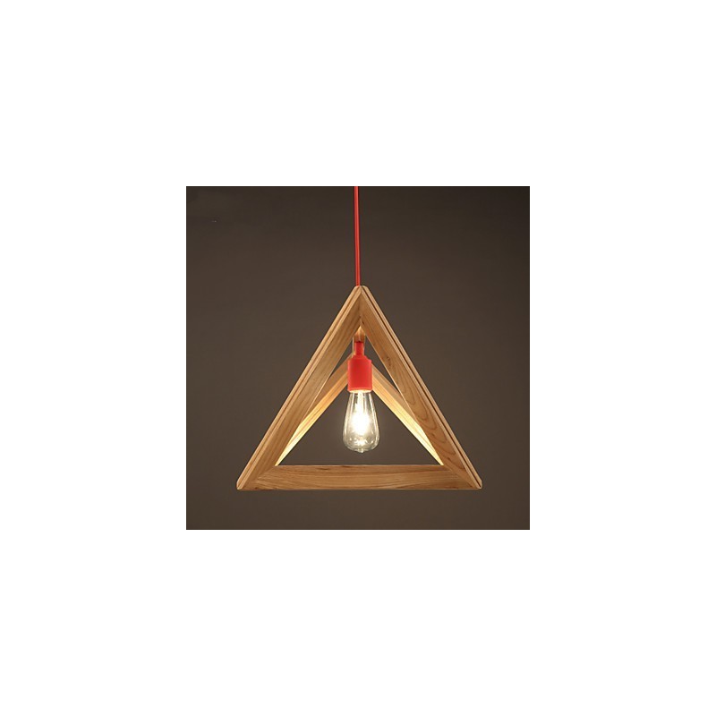 Nordic Wood Luster Cafe Oblečenie Creative Retro Dekoratívny dubový luster