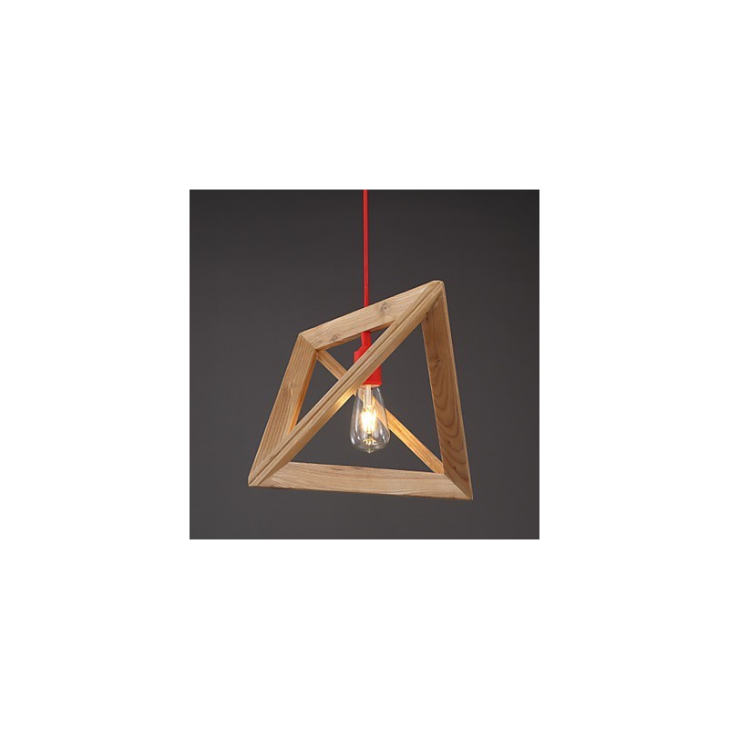 Nordic Wood Luster Cafe Oblečenie Creative Retro Dekoratívny dubový luster