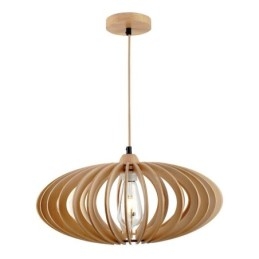 Oválne drevené tienidlo na lampu z lipového dreva 17 cm
