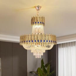 Krištáľové závesné svietidlo Luxusné dekoratívne stropné svietidlo 60 cm