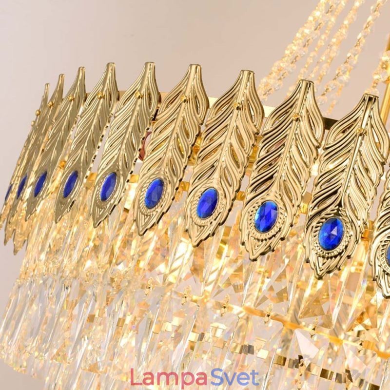 Krištáľové závesné svetlo Sofistikované luxusné dekoratívne závesné svetlo 80 cm