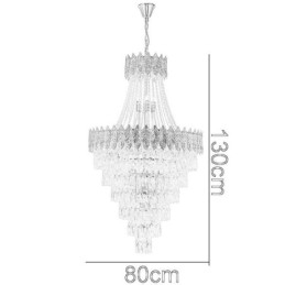 Krištáľové závesné svetlo Sofistikované luxusné dekoratívne závesné svetlo 80 cm