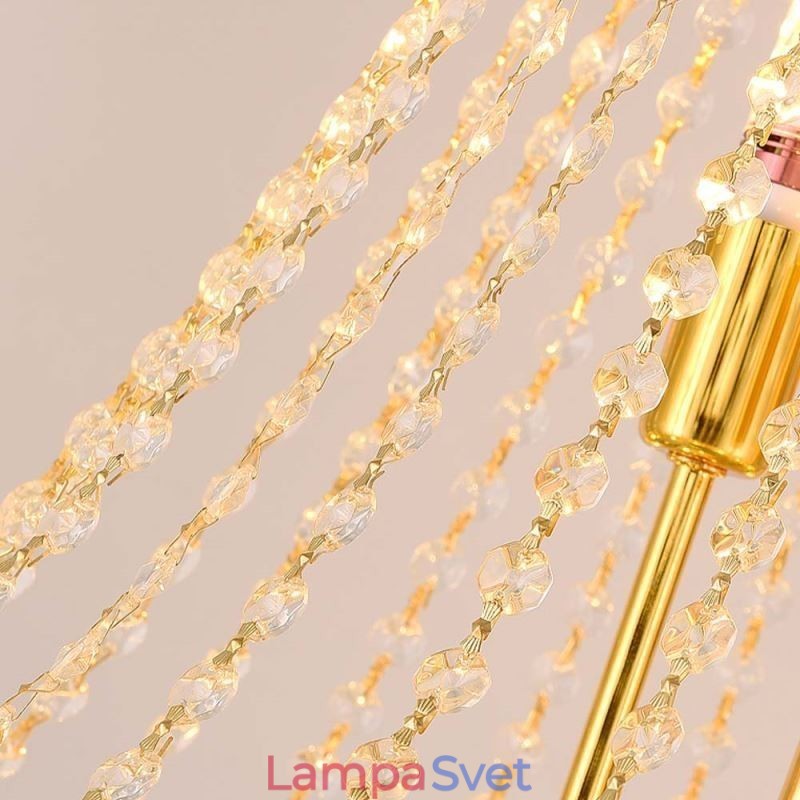 Krištáľové závesné svetlo Sofistikované luxusné dekoratívne závesné svetlo 80 cm