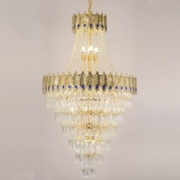 Krištáľové závesné svetlo Sofistikované luxusné dekoratívne závesné svetlo 80 cm