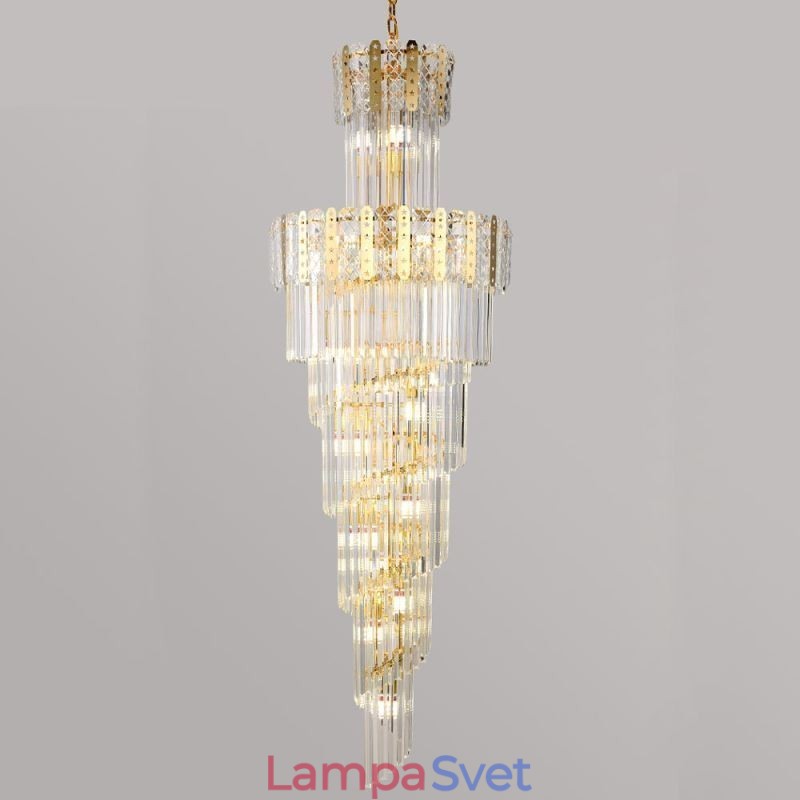 Zlaté krištáľové závesné svietidlo Luxusné dekoratívne stropné svietidlo 60*H180cm