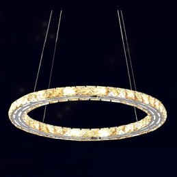 Závesné krištáľové svietidlá Svietidlá Moderné svietidlá Jantárová K9 Krištáľový okrúhly krúžok 30 cm