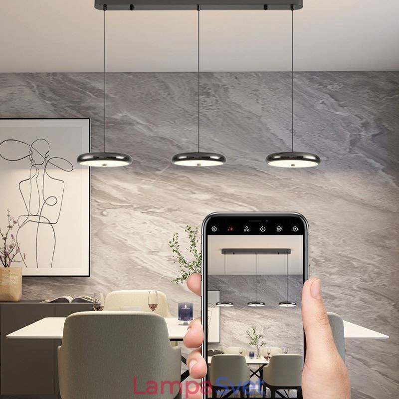 Stropné svietidlo Trojhlavé závesné svietidlo