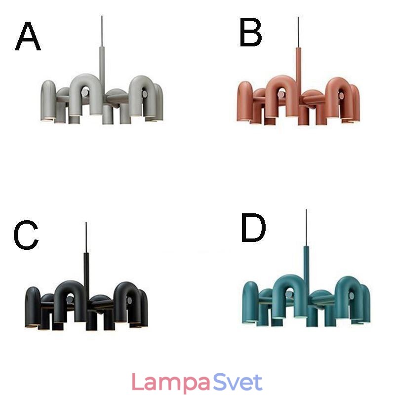 Závesné svietidlo Okrúhle kované stropné svietidlo v tvare U 90 otočné tienidlo