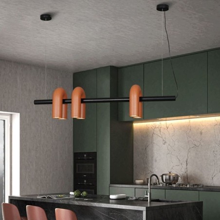 Stropné svietidlo z tepaného železa Závesné svietidlo v tvare U 90 otočné tienidlo