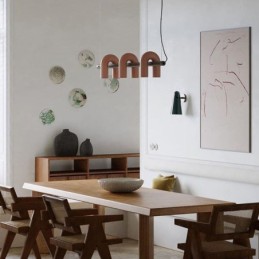 Stropné svietidlo z tepaného železa Závesné svietidlo v tvare U 90 otočné tienidlo